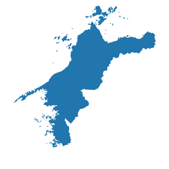 愛媛県のシルエット（形）
