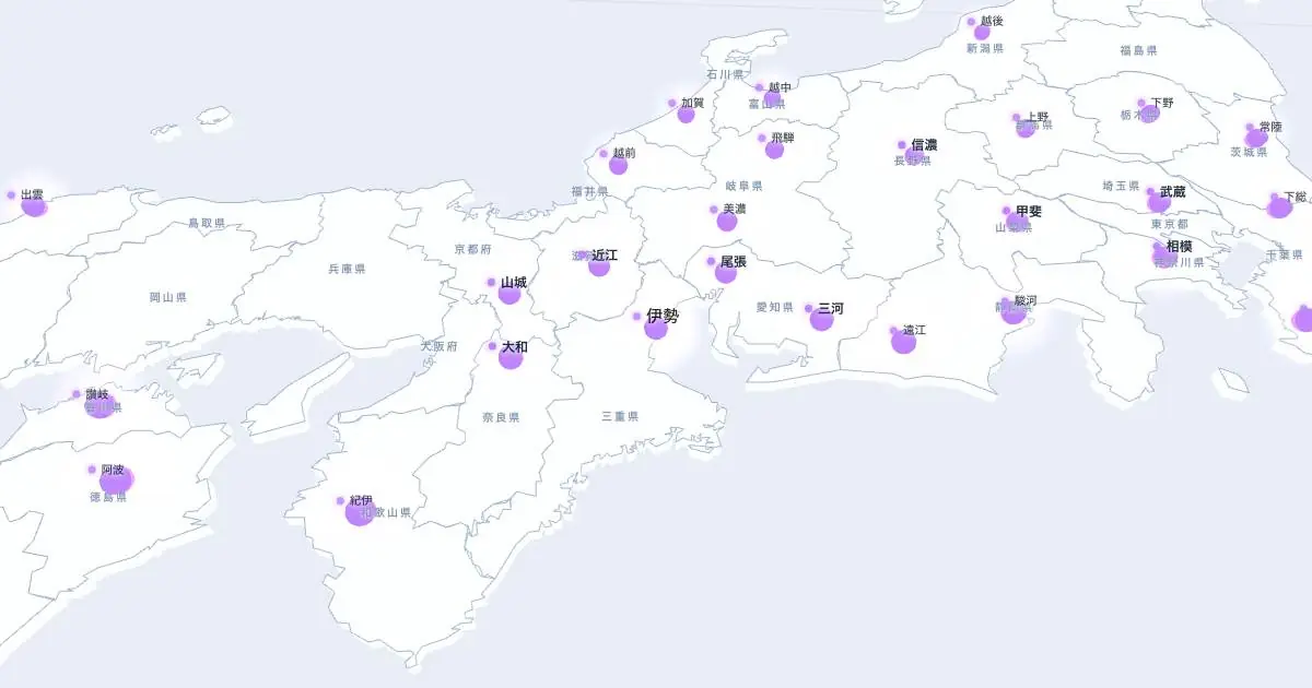 伊勢の位置を示す3D日本地図