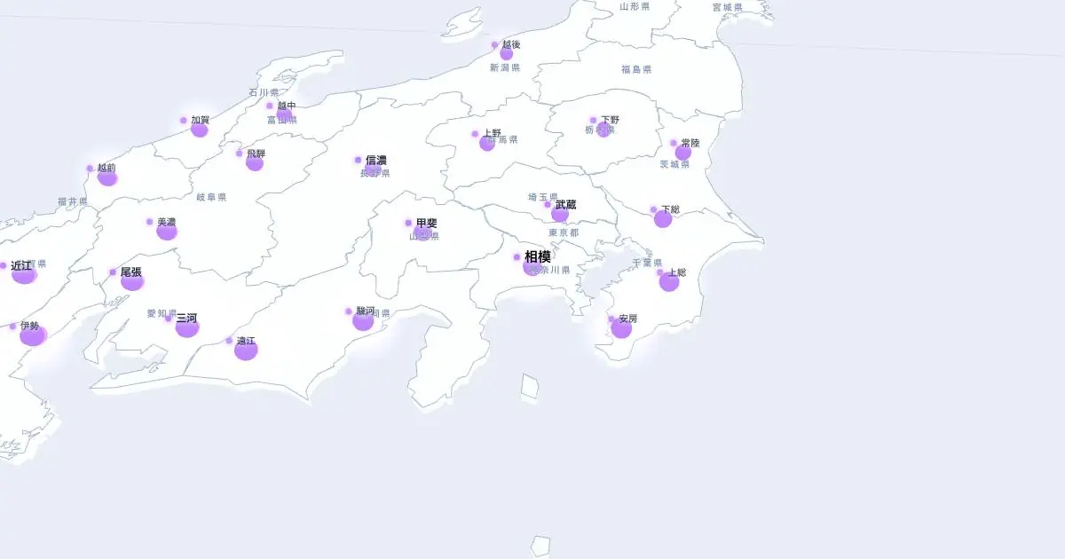 相模の位置を示す3D日本地図